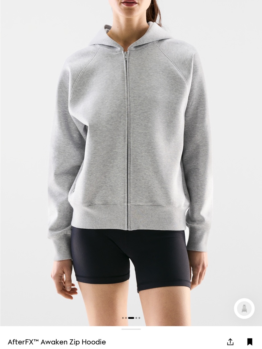 Aritzia Light Gray Zip Hoodie